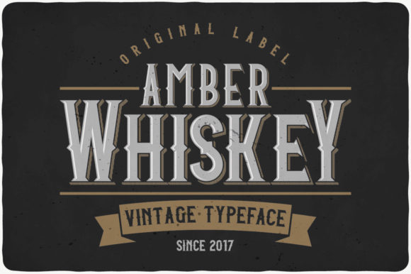 Amber Whiskey: A Vintage Display Font for Bold Branding