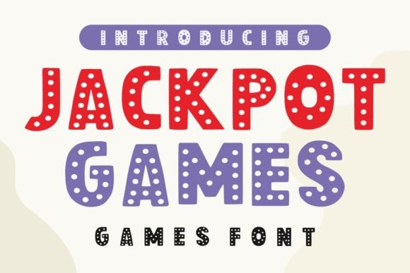 Jackpot Games: A Playful Polka Dot Font for Every Project