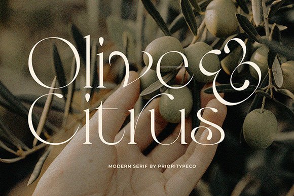 Olive & Citrus: A Serif for Modern Branding