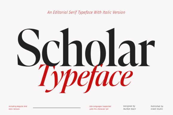 Scholar Typeface: Where Editorial Elegance Meets Modern Clarity