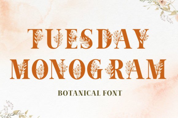 Tuesday Monogram: A Creative Font for Elegant Crafts